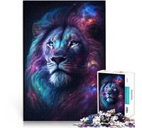 Puzzle pour Adultes 1000 pièces Cosmic Galaxy Lion Family Fun Jigsaws 26x38cm avec Affiche Assortie et fiche de Questions pour Adolescents à partir de 14 Ans