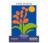 Puzzle pour Adultes 1000 Pièces Cote D Azur Poster Puzzle Adulte Jeu Manuel Découpe De Précision Idéal comme Cadeau 70x50cm/1000pcs
