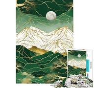 Puzzle pour Adultes 1000 pièces Coucher de Soleil Abstrait sur la Montagne Défi éducatif Décoration Parfaite Jeux familiaux Convient aux 14 Ans et Plus (50x75cm)