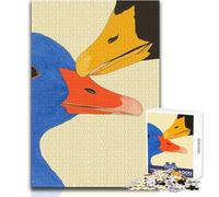Puzzle pour Adultes 1000 pièces Couple d'oies en Gros Plan Un Passe-Temps paisible et satisfaisant Un Assemblage Parfait Découpe de précision Dimensions:38x26cm