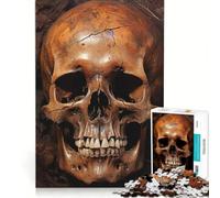 Puzzle pour Adultes 1000 pièces Crâne Humain en Gros Plan, Jouet éducatif, Assemblage de Motifs, Collection d'artistes, Beaux-Arts 38x26cm