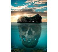 Puzzle pour Adultes 1000 pièces Crâne Mystique Île océanique Jeu Stimulant pour la Famille Décoration intérieure Cadeau 50x70cm