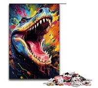 Puzzle pour Adultes 1000 pièces Crocodile Fantaisie coloré Puzzle Chaque pièce est Unique - Jeu Familial Stimulant 1000 pièces (75 x 50 cm)