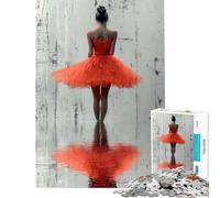 Puzzle pour Adultes 1000 pièces Danseuse de Ballet en Rouge Défi éducatif Défi Difficile Jeux Amusants pour Les 14 Ans et Plus (38x52cm)