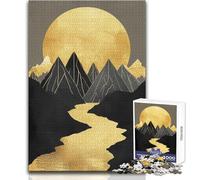 Puzzle pour Adultes 1000 pièces, décor Nature doré, Casse-tête, Jeu Familial, idéal pour Passer Le Temps à la Maison, idées Cadeaux, Dimensions:38x52cm