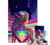 Puzzle pour Adultes 1000 pièces Déesse de la Plage Arc-en-Ciel Activités Amusantes à la Maison améliore la mémoire Jouet Anti-Stress pour Les 14 Ans et Plus (50x75cm)
