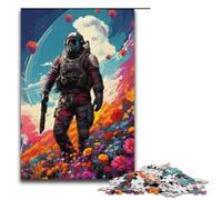 Puzzle pour Adultes 1000 pièces Dessin coloré d'astronaute Puzzle en Papier pour Enfants Jeu éducatif 1000 pièces (38 x 26 cm)
