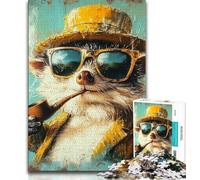 Puzzle pour Adultes 1000 pièces Détective Mangouste Puzzle Adulte Jouet éducatif intellectuel décompressant Cadeau d'anniversaire 38x26cm