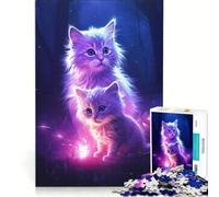 Puzzle pour Adultes 1000 pièces Deux Petits Chats Jeu de réflexion pour s'amuser en Famille renforcer Les Liens Amoureux 38x52cm