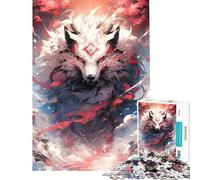 Puzzle pour Adultes 1000 pièces Dieu Loup Jeu Difficile et Stimulant à compléter Convient aux Personnes de 14 Ans et Plus 50x75cm