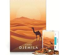 Puzzle pour Adultes 1000 pièces Djemila Algérie Désert Art à Bords précis Exercice Mental Jeu Amusant et Calme Activité d'anniversaire (50x75cm)