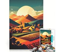 Puzzle pour Adultes 1000 pièces Domaine viticole en Toscane Jeu de réflexion Niveau Difficile idéal comme Cadeau pour Toute la Famille 38x52cm