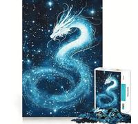 Puzzle pour Adultes 1000 pièces Dragon céleste dans Une Nuit étoilée Jeu créatif de qualité supérieure,Jouet pour se divertir et Passer Un agréable Moment,décoration de Noël (38x52cm)