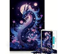 Puzzle pour Adultes 1000 pièces Dragon céleste Design Fin et éthéré Activité intellectuelle Jeu de détente Décoration de Noël (38x26cm)