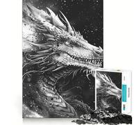 Puzzle pour Adultes 1000 pièces Dragon céleste,œuvre d'art Finement découpée,Jeu Stimulant Le Cerveau,Jeu de détente,Cadeau de Noël (50x75cm)