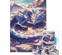 Puzzle pour Adultes 1000 pièces Dragon de Cristal dans Le désert Activités Amusantes à la Maison améliore la mémoire Jouet Anti-Stress À partir de 14 Ans (50x75cm)