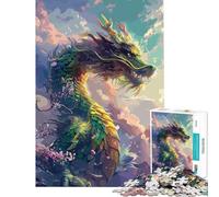 Puzzle pour Adultes 1000 pièces Dragon et Nuages fantastiques Jeu Difficile et Stimulant d'analyse et de logique Décoration Murale Convient aux 14 Ans et Plus (50x75cm)