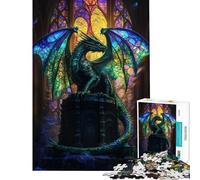 Puzzle pour Adultes 1000 pièces Dragons mystiques Cathédrale Jeu de détente découpe de précision défi Stimulant Cadeau (Dimensions 50x75cm)