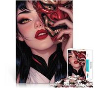 Puzzle pour Adultes 1000 pièces Dualité des Masques Entraînez Votre Cerveau et Vos Mains avec Affiche et Feuille de Questions correspondantes 52x38cm