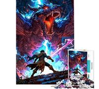 Puzzle pour Adultes 1000 pièces Duel du Destin Puzzle 1000 pièces Jeu Anti-Stress pour s'amuser en Famille Jeu Stimulant et Amusant (38x26cm)