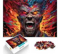 Puzzle pour Adultes 1000 pièces d'un Super-héros en colère Le Puzzle 26x38cm Convient pour la décoration de Bureau pour Les Adolescents de 14 Ans et Plus