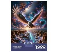 Puzzle pour Adultes 1000 Pièces Eagle Fantasy Art Print-2 Puzzles Adultes Course De Vitesse Manuelle Interaction Parent-Enfant Offre Cadeau pour Toute La Famille 38x26cm/1000pcs