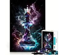 Puzzle pour Adultes 1000 pièces Échecs Fou Mystique Ajustement Parfait Art Logique Jouet Amusant Temps de Repos Jeu Cadeau d'anniversaire Passe-Temps (38x26cm)