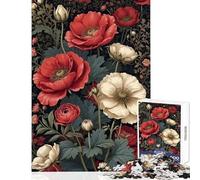 Puzzle pour Adultes 1000 pièces Élégance Coquelicot Éternel Jeu Relaxant Cadeau de Père Noël Secret défi Stimulant (38x52cm)