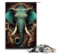 Puzzle pour Adultes 1000 pièces Éléphant Pouvoirs Magiques Puzzle Chaque pièce est Unique Jeu Familial Stimulant et Amusant 75x50cm