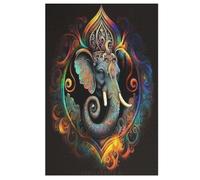 Puzzle pour Adultes 1000 Pièces Éléphant Puzzles en Bois Créatifs-Jeu Pratique -Décoration Familiale 78×53cm