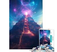 Puzzle pour Adultes 1000 pièces Escalier Mystique vers Les étoiles Jeu éducatif défi Jouet Relaxant activités familiales Cadeau d'anniversaire (Dimensions 38x26cm)