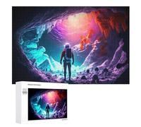 Puzzle pour Adultes 1000 Pièces Espace Cave Puzzles en Bois Créatifs-Jeu Pratique -Décoration Familiale （75×50cm）