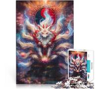 Puzzle pour Adultes 1000 pièces Esprit du Renard à Neuf queues Jeu éducatif Défi Jouet Décoration Murale, Cadeaux Uniques pour Anniversaire et Noël 50x70cm