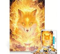 Puzzle pour Adultes 1000 pièces Esprit du Renard Ardent, Jeu de réflexion Stimulant, défi Difficile, Cadeau pour Les Amis et la Famille 38x52cm
