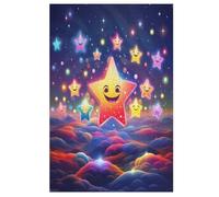 Puzzle pour Adultes 1000 Pièces Étoiles colorées Puzzles en Bois Créatifs-Jeu Pratique -Décoration Familiale 78×53cm