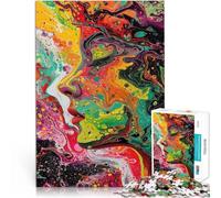 Puzzle pour Adultes 1000 pièces Expressions d'elle Fait de Bois pour Les 14 Ans et Plus Jeu de Quiz Activités Amusantes à la Maison, Cadeaux d'anniversaire, Cadeaux de Voyage。Taille：50x75cm