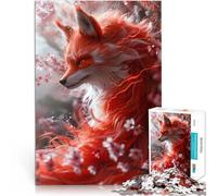 Puzzle pour Adultes 1000 pièces Fantaisie de Renard Roux Défi Difficile pour soulager Le Stress Idées Cadeaux 52x38cm