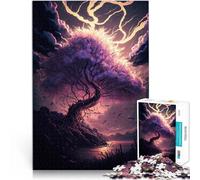 Puzzle pour Adultes 1000 pièces Fantasy Cherry Blossom Tree Family Fun Jigsaws 26x38cm Collection Artistes Beaux-Arts pour Les 14 Ans et Plus