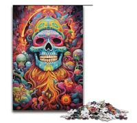 Puzzle pour Adultes 1000 pièces Fantasy Christmas Skull Old Man Puzzle pour Adultes Puzzles en Bois Jeux de Famille Cadeaux d'anniversaire de Noël 1000 PCS (38x26cm)