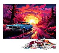 Puzzle pour Adultes 1000 pièces Fantasy Neon Sports Car Jigsaw Chaque pièce est Unique - Jeu Familial Stimulant et Amusant 1000 pièces (75 x 50 cm)