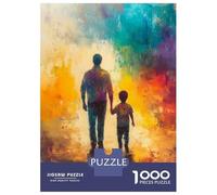 Puzzle pour Adultes 1000 Pièces Father and Son Walking Puzzle pour Adolescents Difficile, Liste De Souhaits avec Le Père Noël, Jeu Amusant Et Stimulant pour Toute La Famille 52x38cm/1000pcs