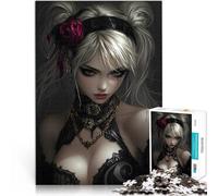 Puzzle pour Adultes 1000 pièces Femme Gothique animée pour Le Jeu éducatif Challenge Toy Renforcer l'amour Entre Les Couples 38x26cm
