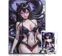 Puzzle pour Adultes 1000 pièces Fille Anime avec Serpents Jeu éducatif et Relaxant pour Apprendre Cadeau de Père Noël Secret (Taille 38x26cm)