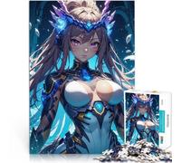 Puzzle pour Adultes 1000 pièces Fille d'anime en Armure futuriste Jeu éducatif Défi Jouet Convient aux Couples 52x38cm