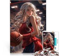 Puzzle pour Adultes 1000 pièces Fille de Basket-Ball Jouets de Divertissement Familial Cadeau d'anniversaire, Cadeaux, décoration Murale 75x50cm
