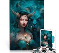 Puzzle pour Adultes 1000 pièces Fille et bête Jouets addictifs pour Le défi de l'intelligence cérébrale décoration Murale 75x50cm