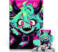 Puzzle pour Adultes 1000 pièces Fille Monstre d'Anime Séjour Anti-Stress pour Tuer Le Temps Décoration d'intérieur 52x38cm