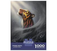 Puzzle pour Adultes 1000 Pièces Finding Myself Tiger Puzzle pour Adultes Jeu Familial pour Améliorer La Mémoire Interaction Parent-Enfant 38x26cm/1000pcs