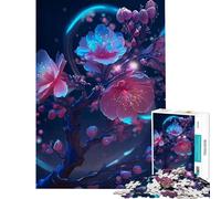 Puzzle pour Adultes 1000 pièces Fleur de Prunier Jeu Difficile et Stimulant d'analyse et de logique Décoration Murale Convient aux 14 Ans et Plus 50x75cm