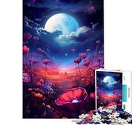 Puzzle pour Adultes 1000 pièces Fleurs de Minuit Jeu de réflexion Jouet Jeu intellectuel Cadeau d'anniversaire Difficile (Taille 38x52cm)